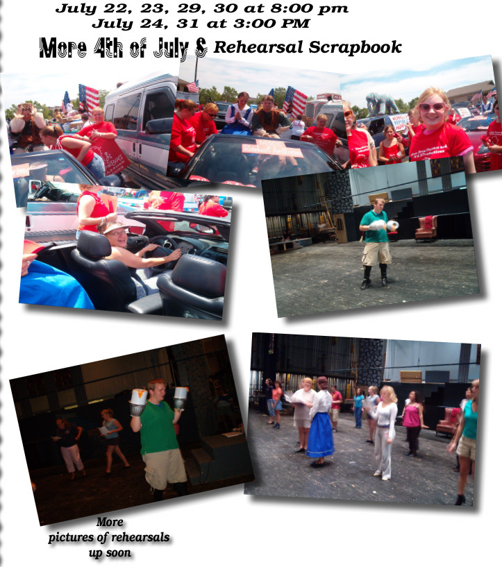 July 22, 23, 29, 30 at 8:00 pm
July 24, 31 at 3:00 PM